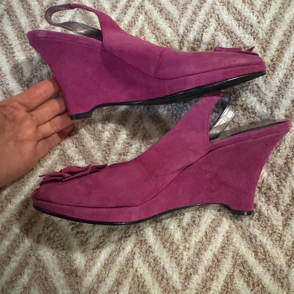 Alfani Fuchsia Wedge Slingback Shoes